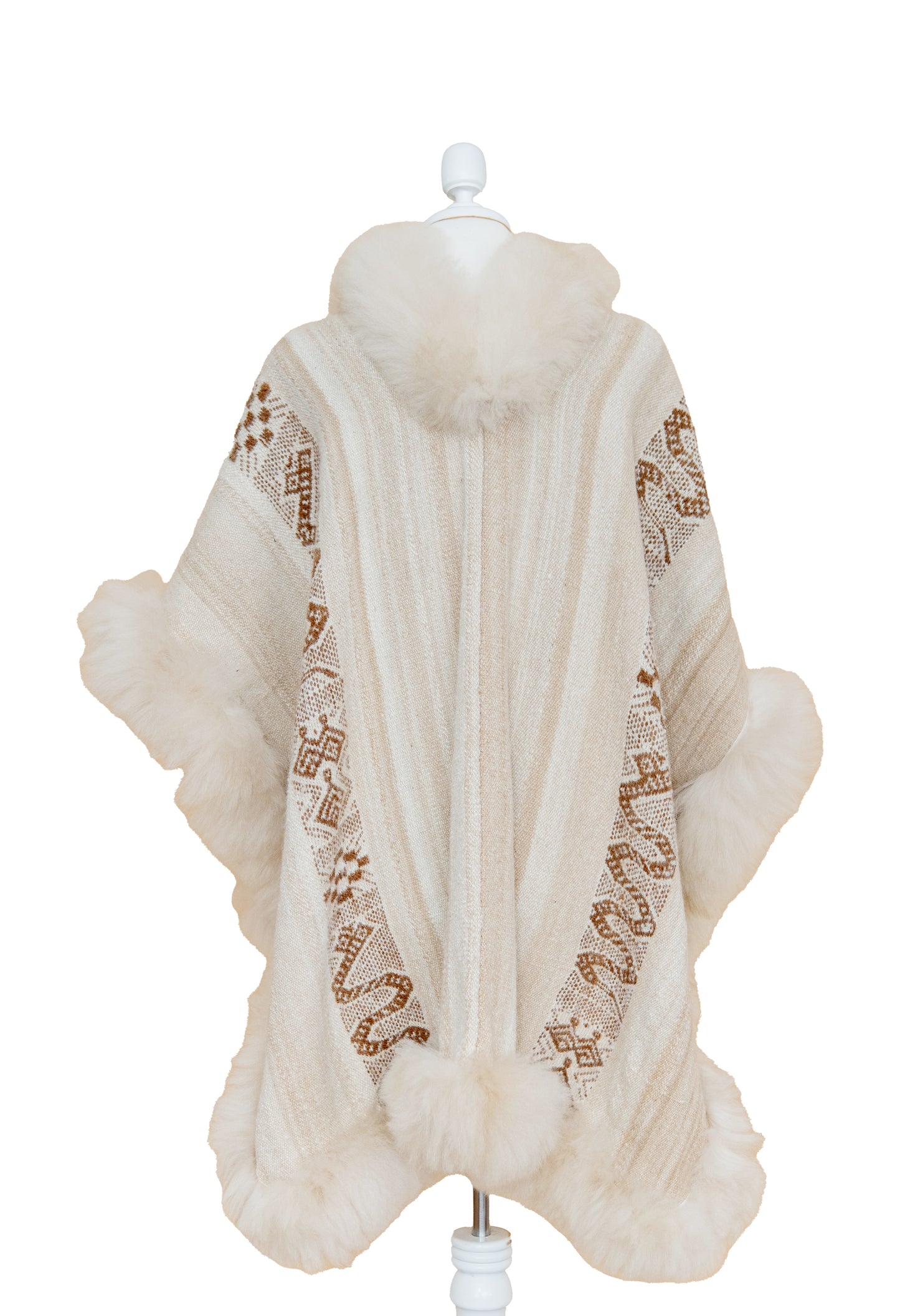 Cream Adult Alpaca Cape | Earth Offering | Cape 836A