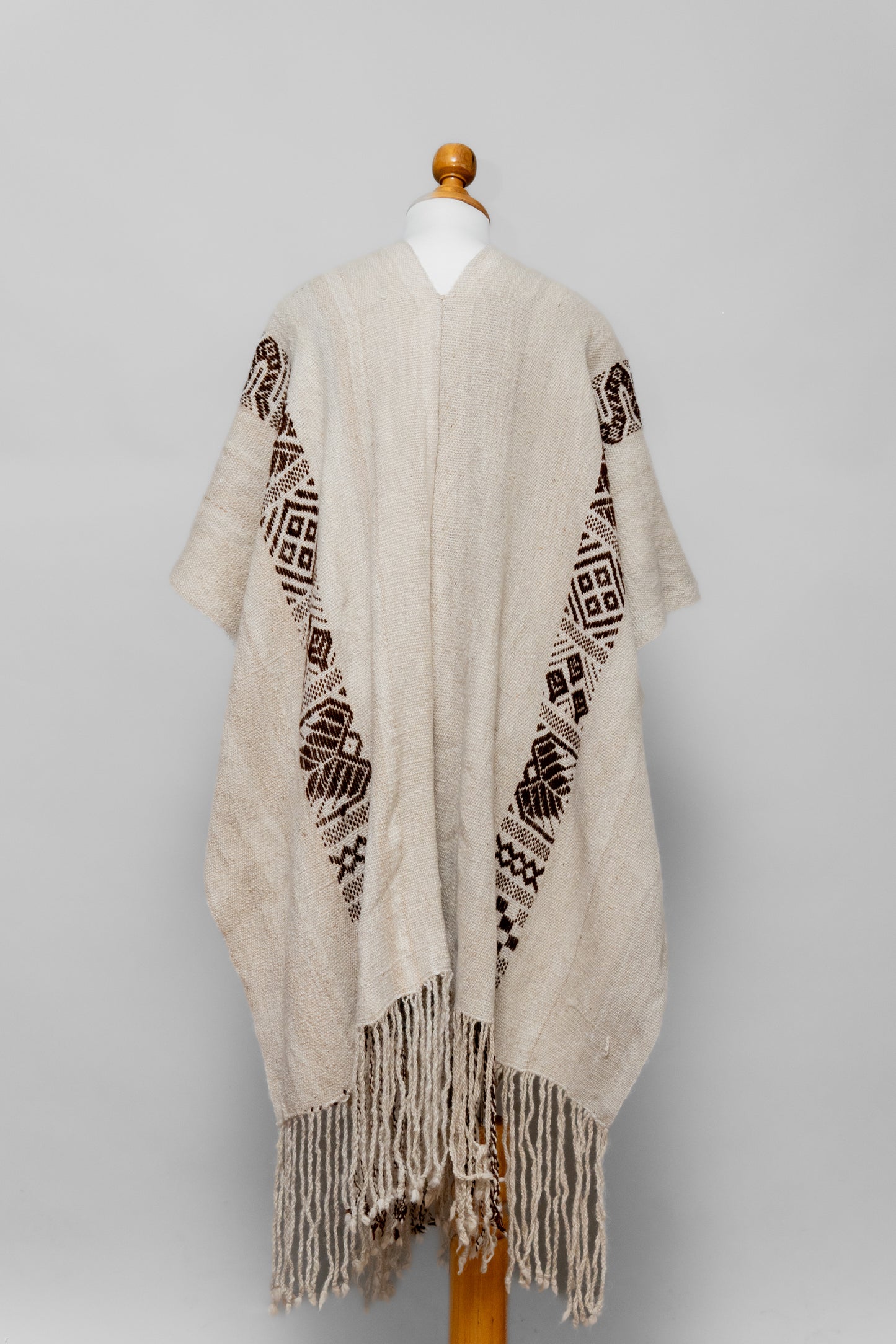 Cream Alpaca Fringe Cape | Sacred Spirit | Cape 022