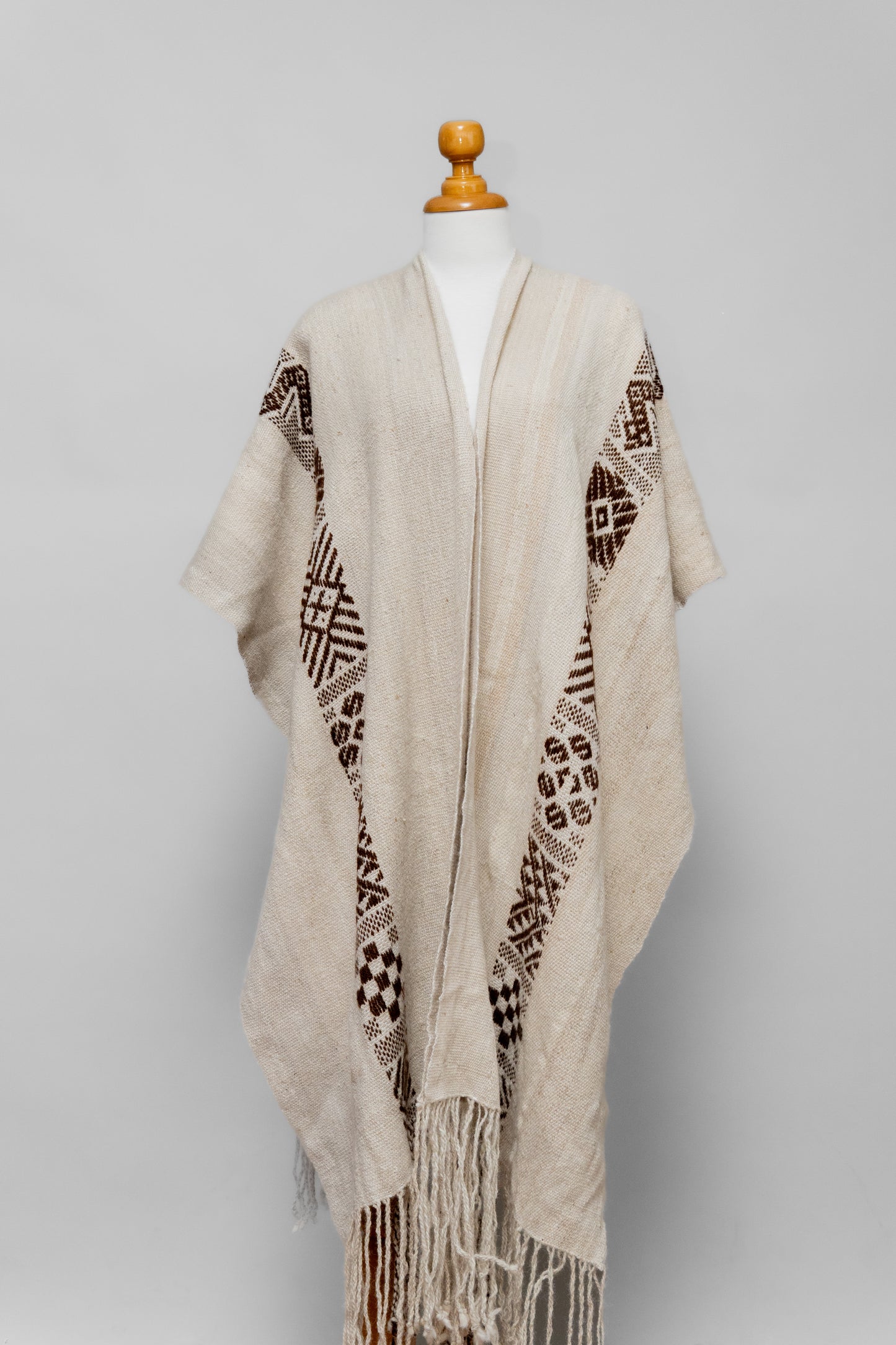 Cream Alpaca Fringe Cape | Sacred Spirit | Cape 022