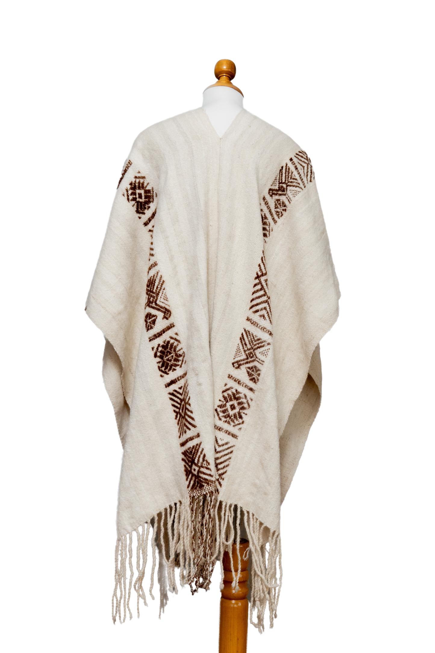 Cream Alpaca Fringe Cape | Blessed Life | Cape 026