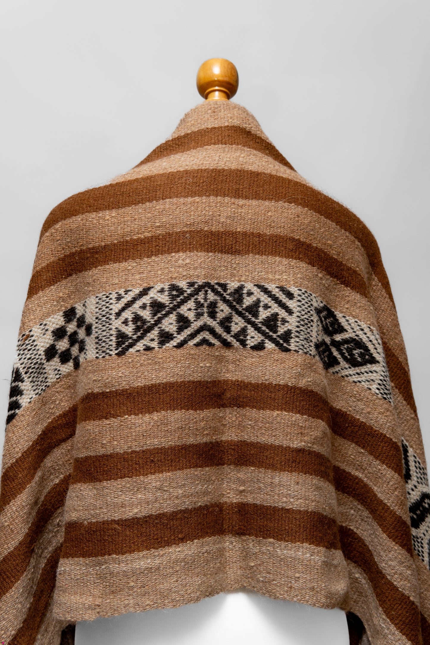 Rust x Tan Alpaca Fringe Wrap | Sacred Earth | Wrap 019