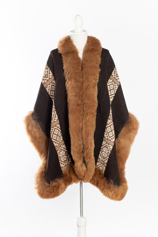 Black Alpaca Cape | Flowing Harmony | Cape 642
