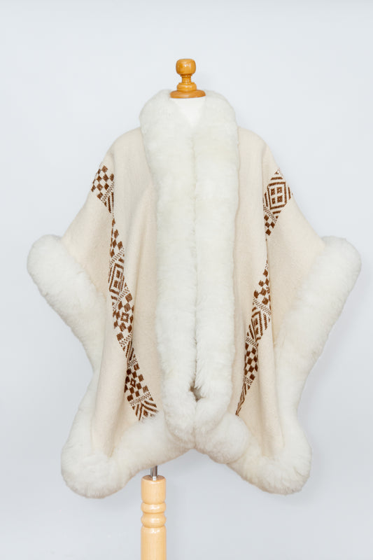 Cream Adult Alpaca Cape | Reflecting Heavens | Cape 796A