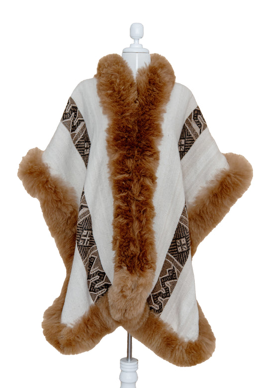 Cream Adult Alpaca Cape | Sacred Balance | Cape 839A