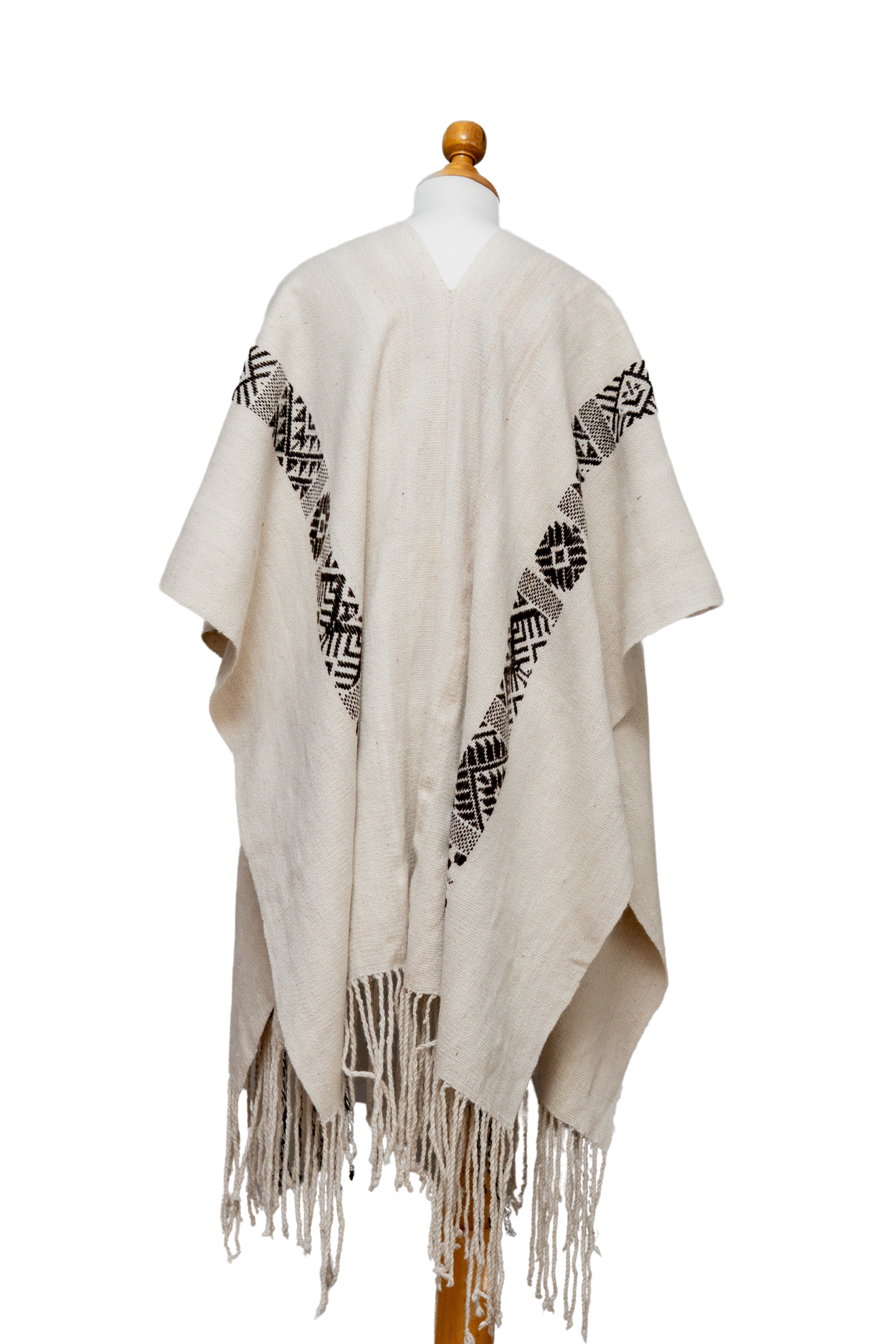 Cream Alpaca Fringe Cape | Guardians Mantle | Cape 023